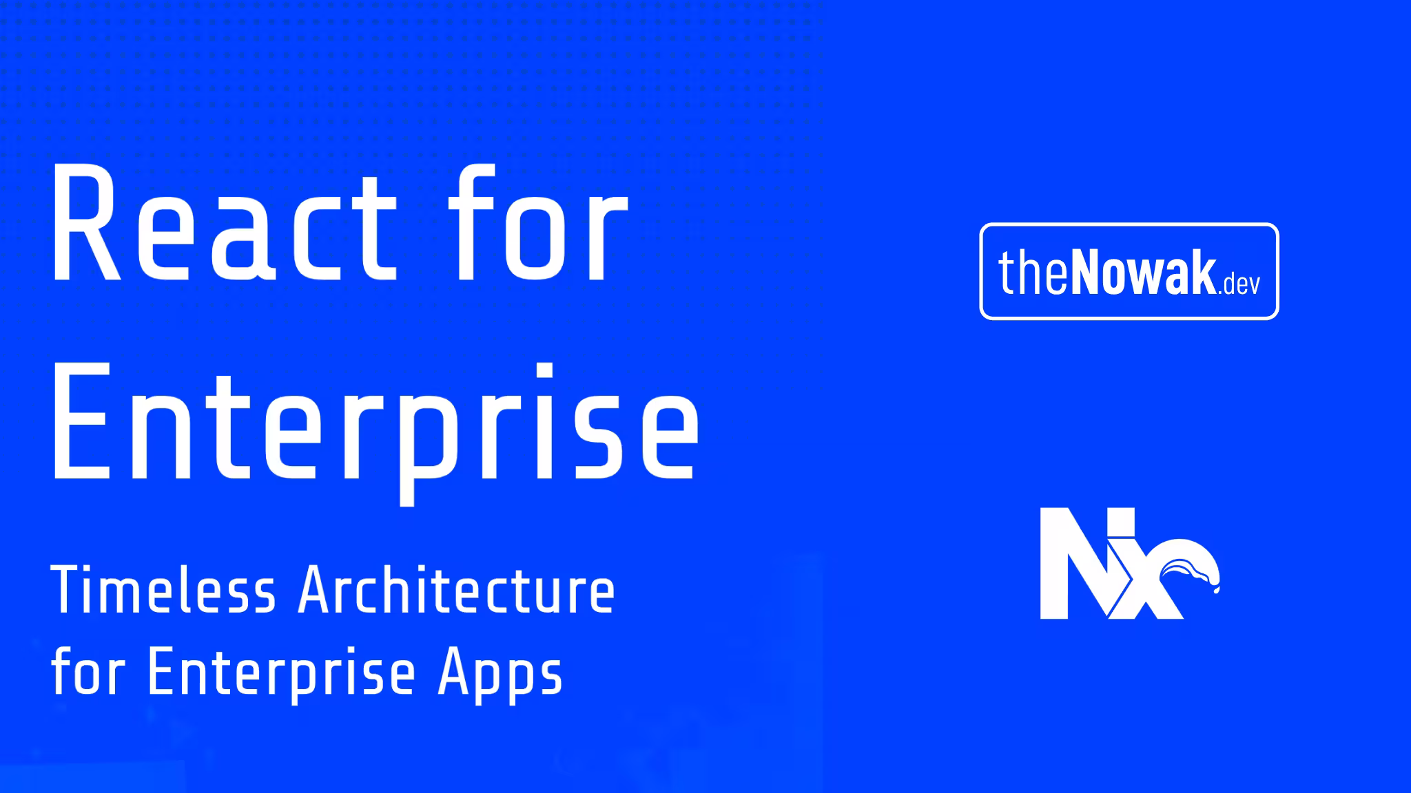 Book - React for Enterprise: Timeless Architecture for Enterprise Apps
