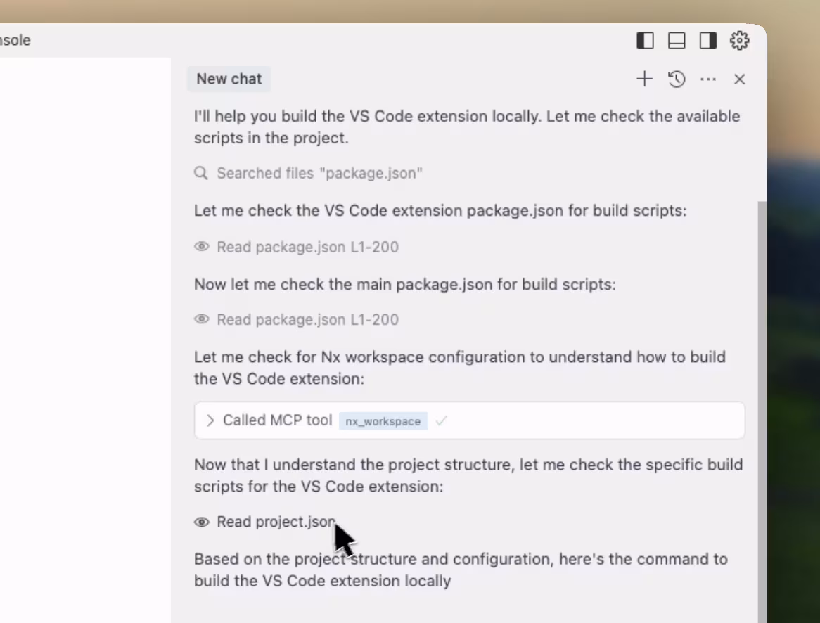 MCP identifying Nx workspace and project structure