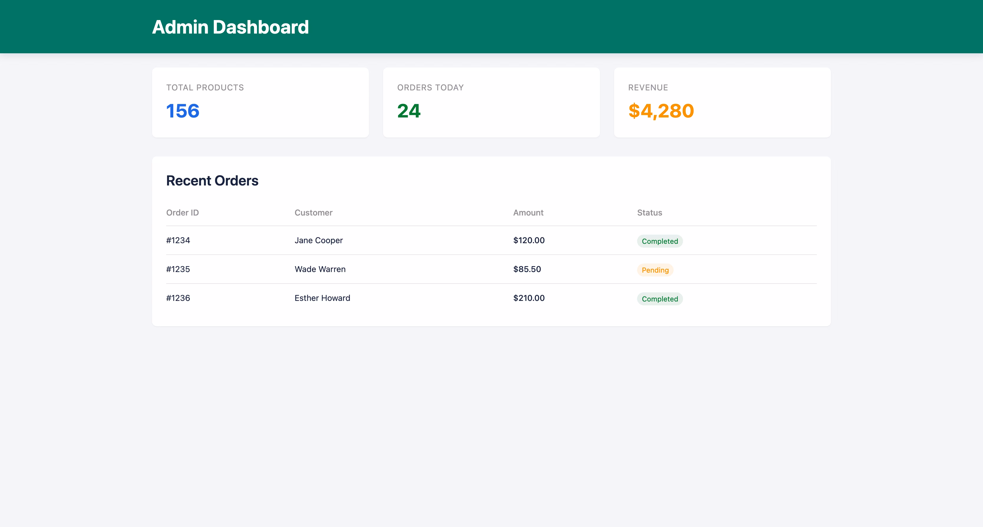 Admin app using shared secondary color